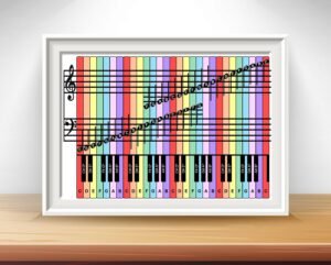 Four octaves piano notes