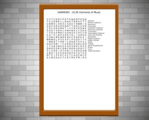 GCSE Music Harmony Wordsearch