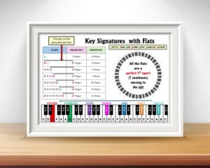 Major and Minor Key Signatures with Flats for Grade 5 Theory