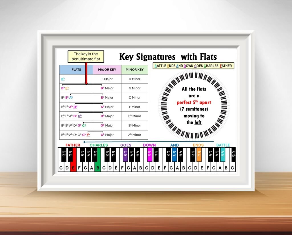 Key signatures with flats