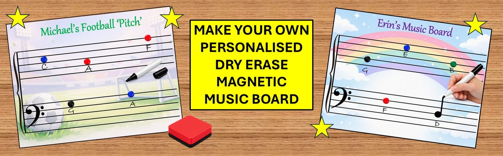 Magnetic Dry Erase Music Board